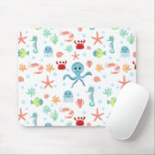 Zee Wereldpatroon Muismat (Met muis)