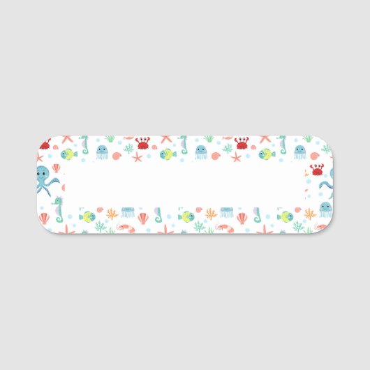 Zee Wereldpatroon Naamplaatje (Voorkant)