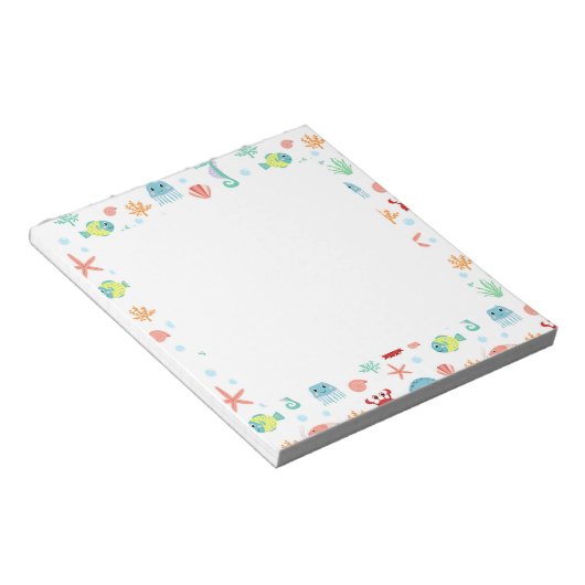 Zee Wereldpatroon Notitieblok (Schuin)