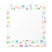 Zee Wereldpatroon Notitieblok (Voorkant)