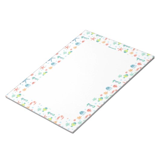 Zee Wereldpatroon Notitieblok (Schuin)