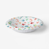 Zee Wereldpatroon Papieren Kommen (Gebogen)