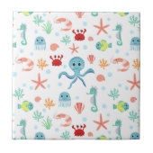 Zee Wereldpatroon Tegeltje (Voorkant)