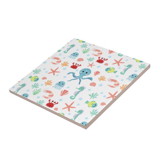 Zee Wereldpatroon Tegeltje (Zijkant)