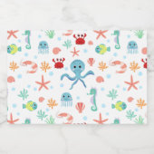 Zee Wereldpatroon Voedselcontainer Etiket (Enkel label)