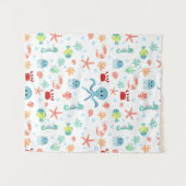 Zee Wereldpatroon Wandkleed (Voorkant (horizontaal))