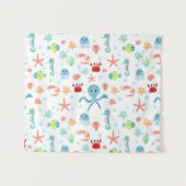 Zee Wereldpatroon Wandkleed (Voorkant (horizontaal))