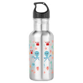 Zee Wereldpatroon Waterfles (Achterkant)