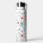 Zee Wereldpatroon Waterfles (Achterkant)