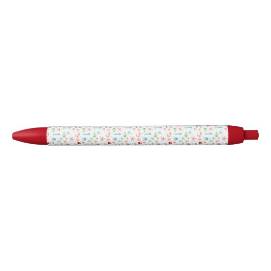 Zee Wereldpatroon Zwarte Inkt Pen (Voorkant)