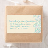 Zee wervelcrème grote bruiloft retour antwoord lab etiket (Insitu)