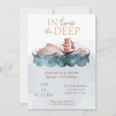 Zee Whimsical Ocean Pirate Tweede Verjaardag Kaart (Voorkant)