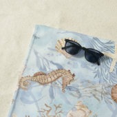 Zee Whispers Schildpad Zeepaardje Starfish geperso Strandlaken (In situ)