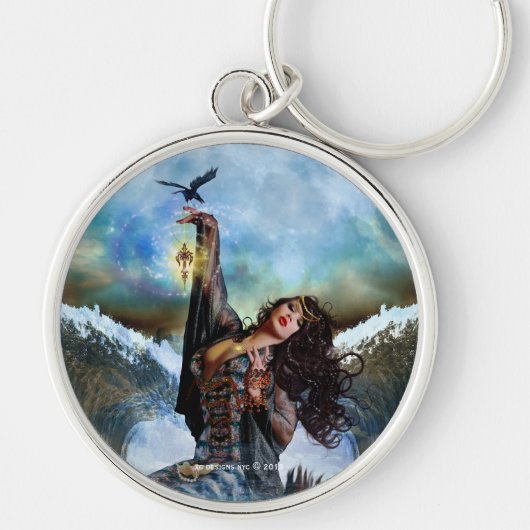 Zee Witch Magical Mermaid Round Art Sleutelhanger (Voorkant)