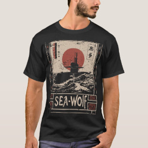 Zee Wolf Onderzeeboot Marine Militaire Vintage Ont T-shirt