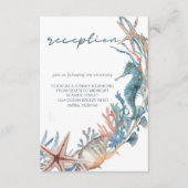 Zee Wreath | Beach Weddenschap Reception Informatiekaartje (Voorkant)