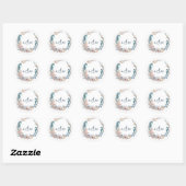 Zee Wreath | Initialen voor kustparen Ronde Sticker (Vel)