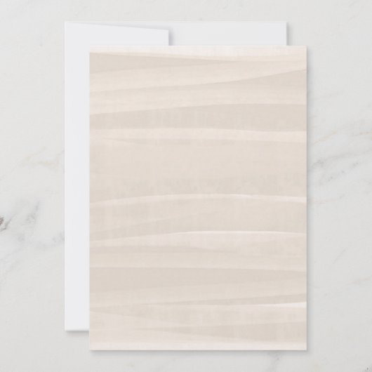 Zee Wreath | Rustisch Beach Monogram Baby shower Kaart (Achterkant)