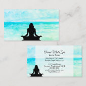 *~* Zee Yoga Ocean Beach Mindfulness Meditation Visitekaartje (Voorkant / Achterkant)