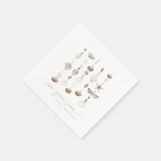 Zee You Soon Boho Beach Baby shower Servet (Hoek)