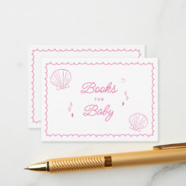 Zee You Soon Hand Getrokken Baby shower Boeken voo Informatiekaartje
