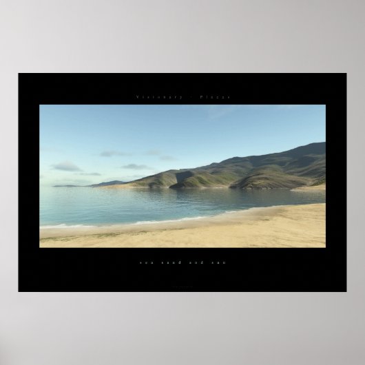 zee zand en zon poster (Voorkant)