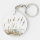 Zee Zand Rotsen Sereniteit Strand Droom Sleutelhanger (Achterkant)