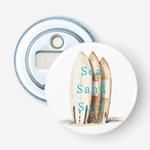 Zee Zand Surf Strand Surfplanken Button Flesopener