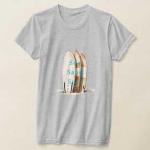 Zee Zand Surf Strand Surfplanken T-shirt