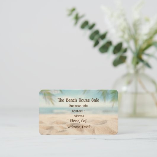 Zee Zand van de Oostzee-Waterverf Visitekaartje (Staand voorkant)