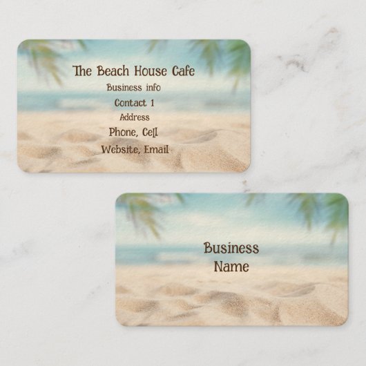 Zee Zand van de Oostzee-Waterverf Visitekaartje (Voorkant / Achterkant)