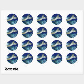 Zee - Zee schildpad Ronde Sticker (Vel)