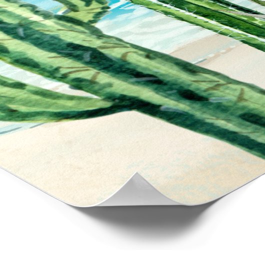 Zee zeebaars Waterverf Poster (Hoek)