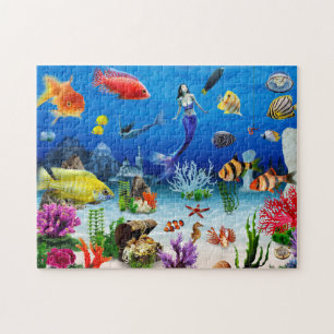 Zee Zeemeermin Ariel Onderzeese zeemeermaiddel puz Legpuzzel