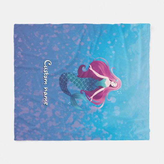  Zee zeemeermin Fleece Deken (Voorkant (Horizontaal))