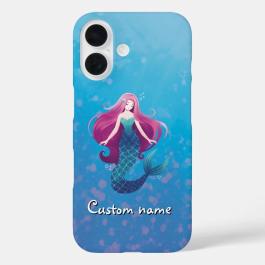  Zee Zeemeermin gepersonaliseerde iPhone Case (Achterkant)