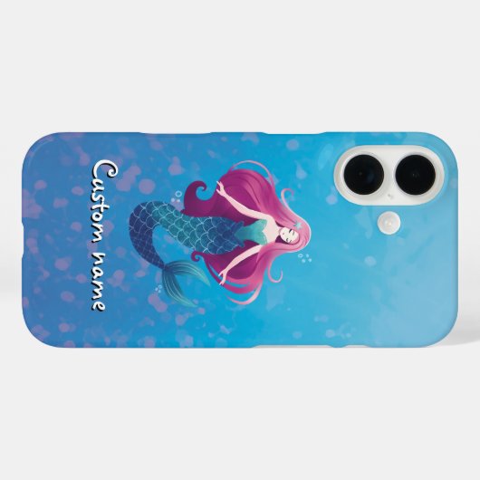  Zee Zeemeermin gepersonaliseerde iPhone Case (Achterkant (horizontaal))