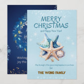 Zee Zeester Kerst Kaarten (Voorkant / Achterkant)