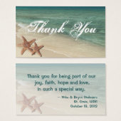 Zee zeesterren dank u geschenk Label Visitekaartjes (Voorkant /achterkant)