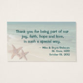 Zee zeesterren dank u geschenk Label Visitekaartjes (Achterkant)