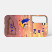 Zee- zeevogelliefde samsung galaxy hoesje (Achterkant horizontaal)