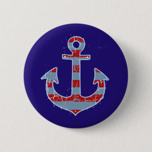 zee-zeezeilanker ronde button 5,7 cm