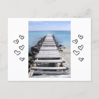 Zee zijkant weinig briefkaart