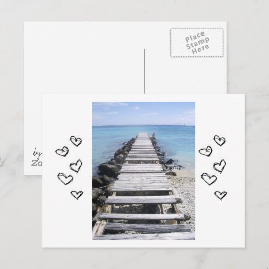 Zee zijkant weinig briefkaart (Voorkant / Achterkant)