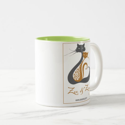 Zee & Zoey Cat Logo Mok (Voorkant rechts)