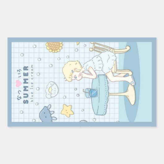 🌊✩ Zee Zomer Dromen ✩🌊 Rechthoekige Sticker (Voorkant)