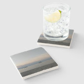 Zee zomerboten Marmeren Steen Onderzetter (Zijkant)