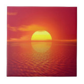 Zee Zonnebakkeramische Tegel Tegeltje (Voorkant)