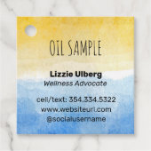 Zee & Zonnelandschap Essentiële Oliemonster Bedankjes Labels (Voorkant)