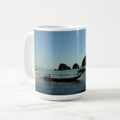 Zee zonsondergang reizen koffiemok (Voorkant links)